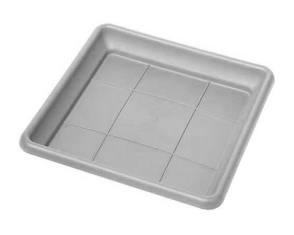 Sottovaso Dioniso Antracite 37x37cm In Plastica