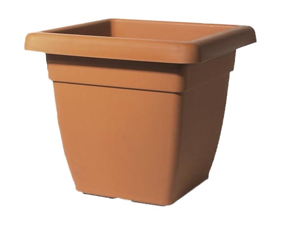 Vaso Quadro Atena Terracotta 45cm In Plastica