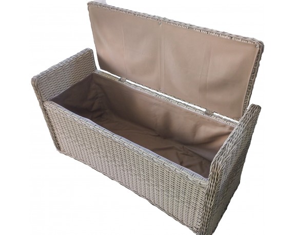 Panca Portacuscini Grigio Rattan