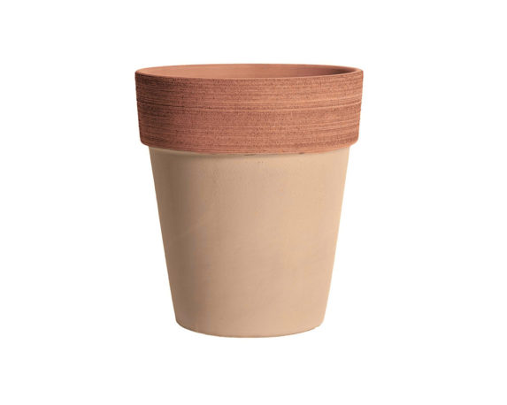 Vaso Alto Graffiato D15cm In Terracotta