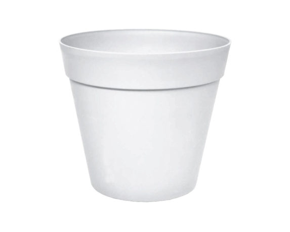 Vaso Conico Semplice Chicago Bianco D50cm In Plastica