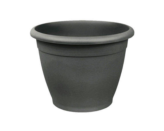 Vaso Naxos Tondo Antracite D25cm In Plastica