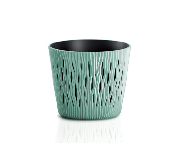 Vaso Sandy C/inserto D16cm Verde Salvia