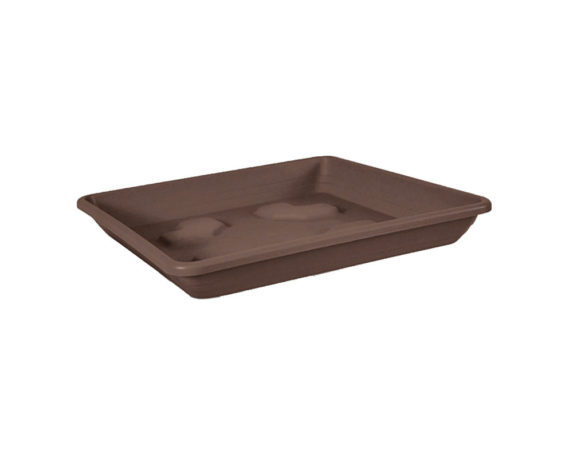 Sottovaso Quadrato 36cm Bronzo In Plastica