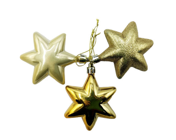 Set3 Pendagli Stelle Mix Oro