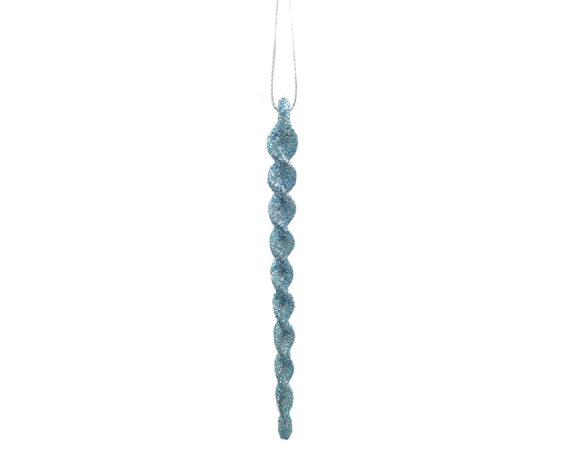 Pendaglio Icicle Twist Azzurro Con Glitter