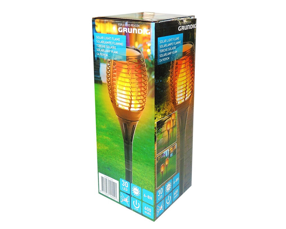Lampadina ricarica solare 30 LED da esterno effetto fiamma - FloralGarden