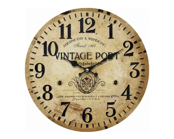 Orologio Vintage Port C-effetto Rilievo Mdf
