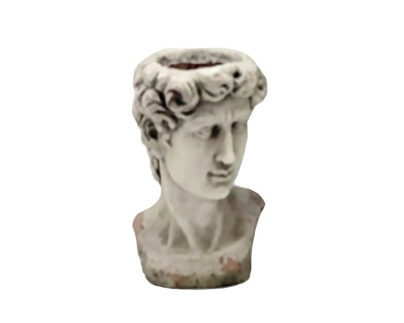 Vaso Testa Romana Uomo Magnesite H33