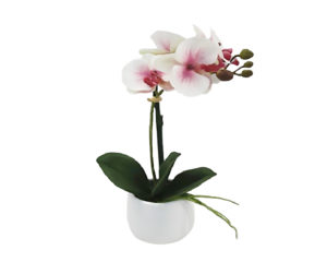 Orchidea phalaenopsis artificiale rosa in vaso h45 - FloralGarden