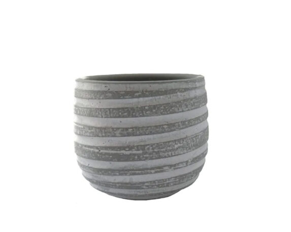 Cachepot Alba Grigio Chiaro D16cm In Ceramica