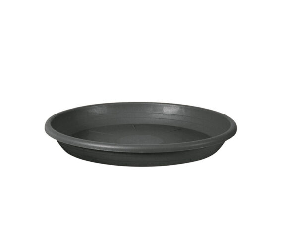 Sottovaso Cilindro Antracite D32cm In Plastica