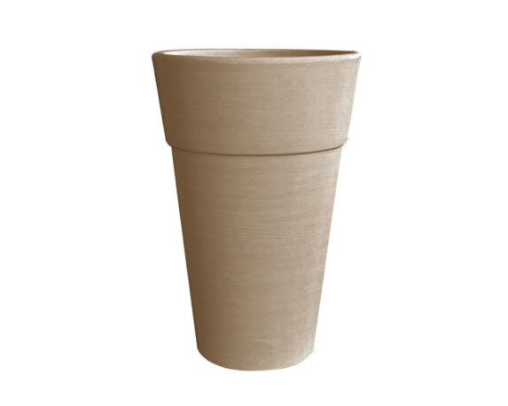 Vaso Chieti Conico C/banda Ø40 Cm Tortora