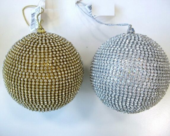 Sfera Di Natale Con Brillantini