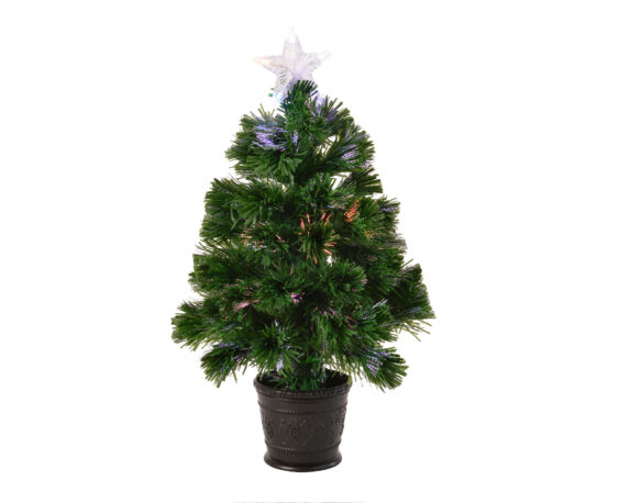 Albero Di Natale In Fibre Ottiche Interno Con Vaso