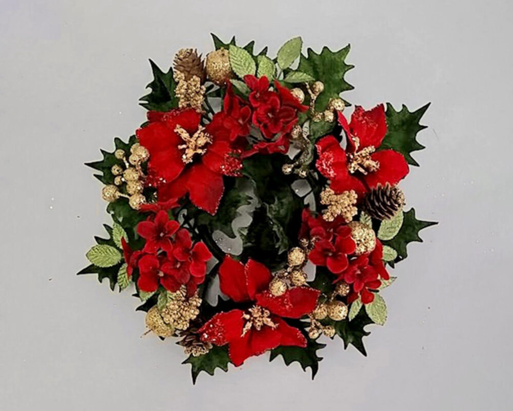 C R 80MM 23CM POINSETTIA BACCHE ROS ORO 72507546