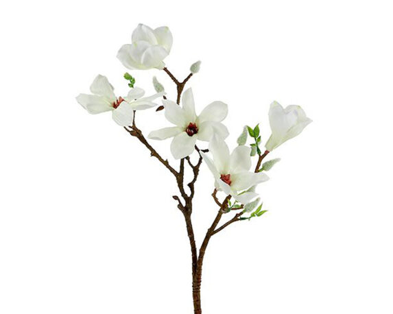 12 Pz Fiori Di Magnolia Bianchi Artificiali