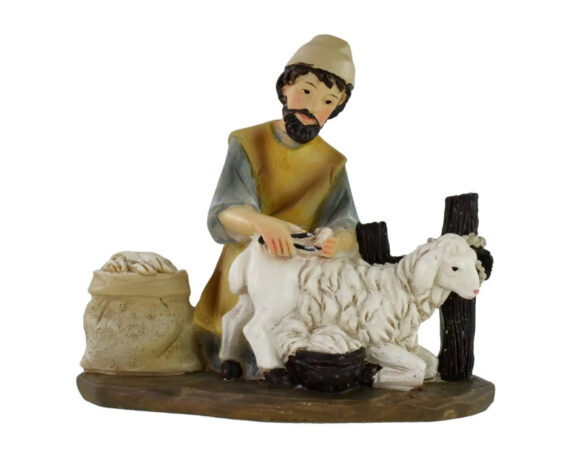 Statua Del Presepe Tosatore Di Pecore