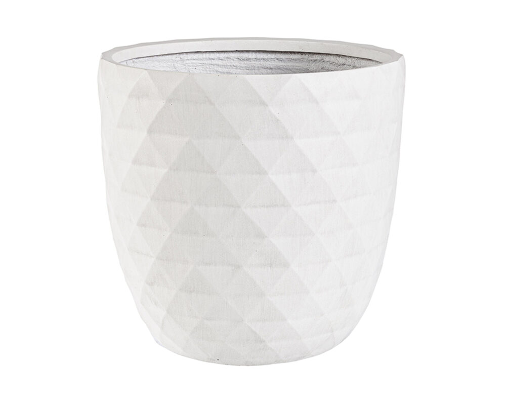 Porta Vaso Pyramid Bomb Bianco Large - Bizzotto