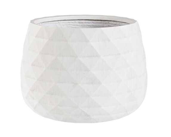 Porta Vaso Pyramid Ciotola Bianco Small – Bizzotto