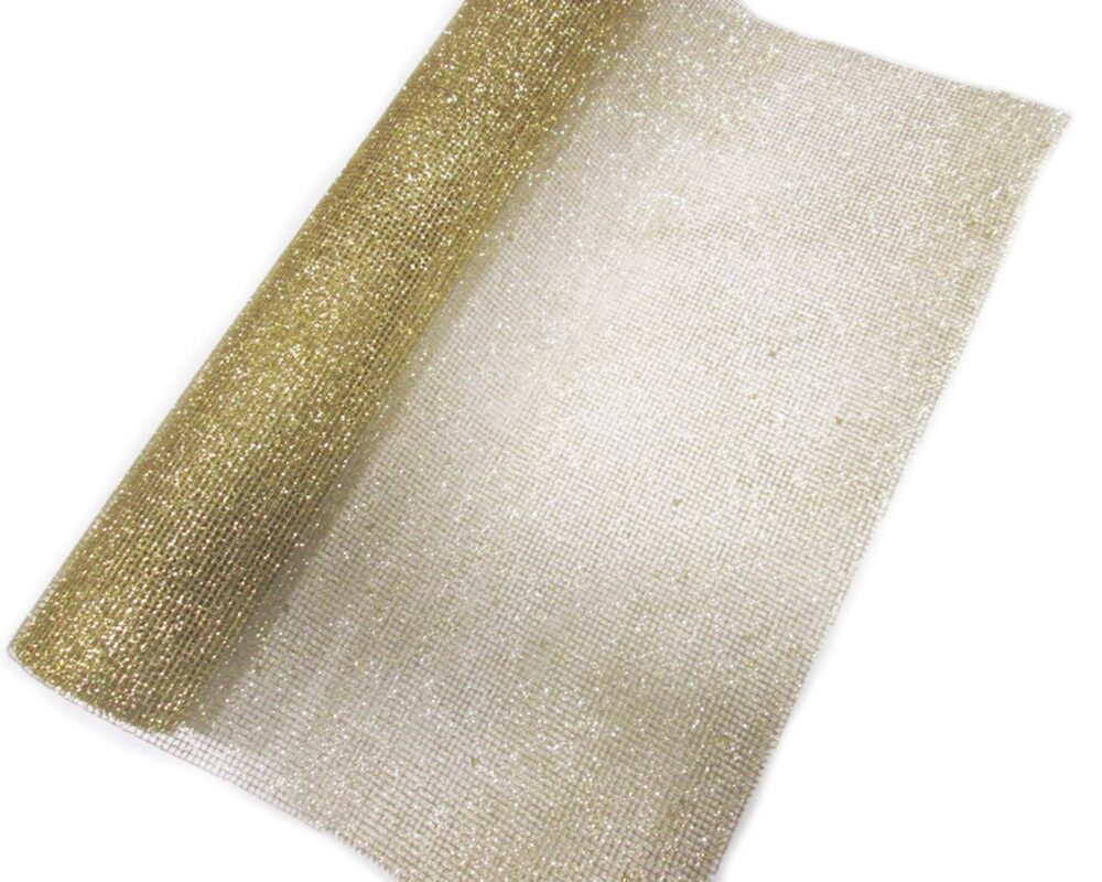 BOBINA RETE 28CMX5MT GLITTER ORO 72521251