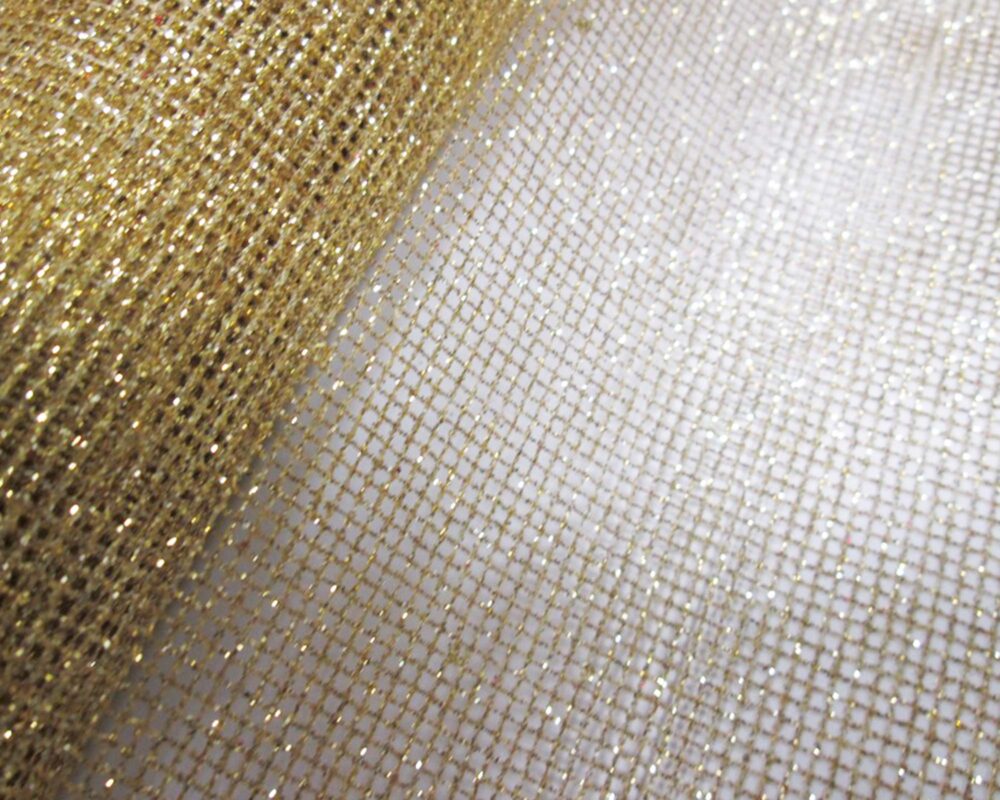 BOBINA RETE 28CMX5MT GLITTER ORO 72521251 1