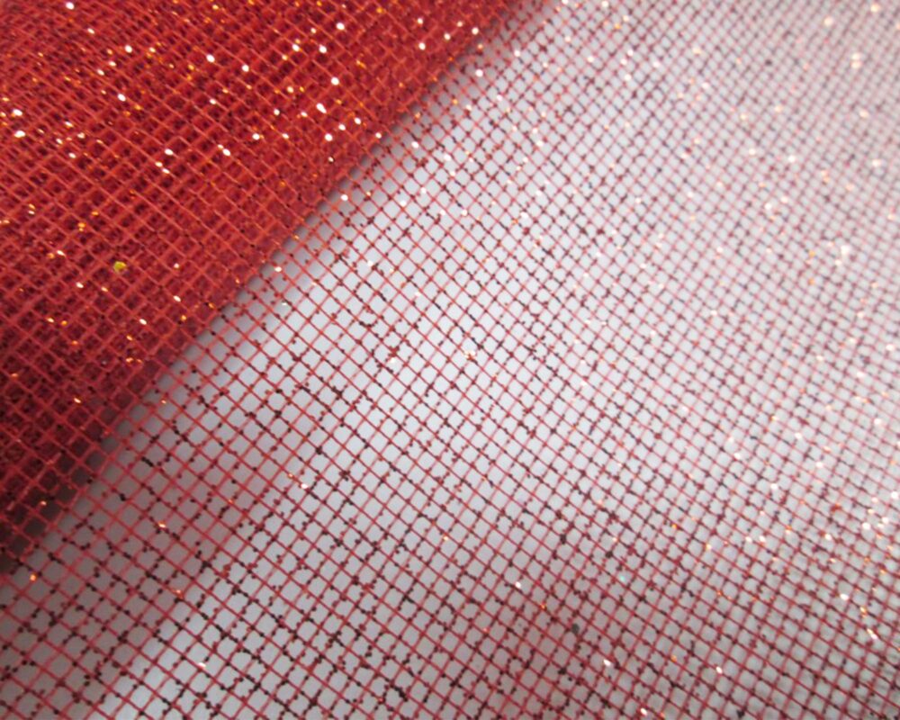 BOBINA RETE 28CMX5MT GLITTER ROSSO 72521254 1