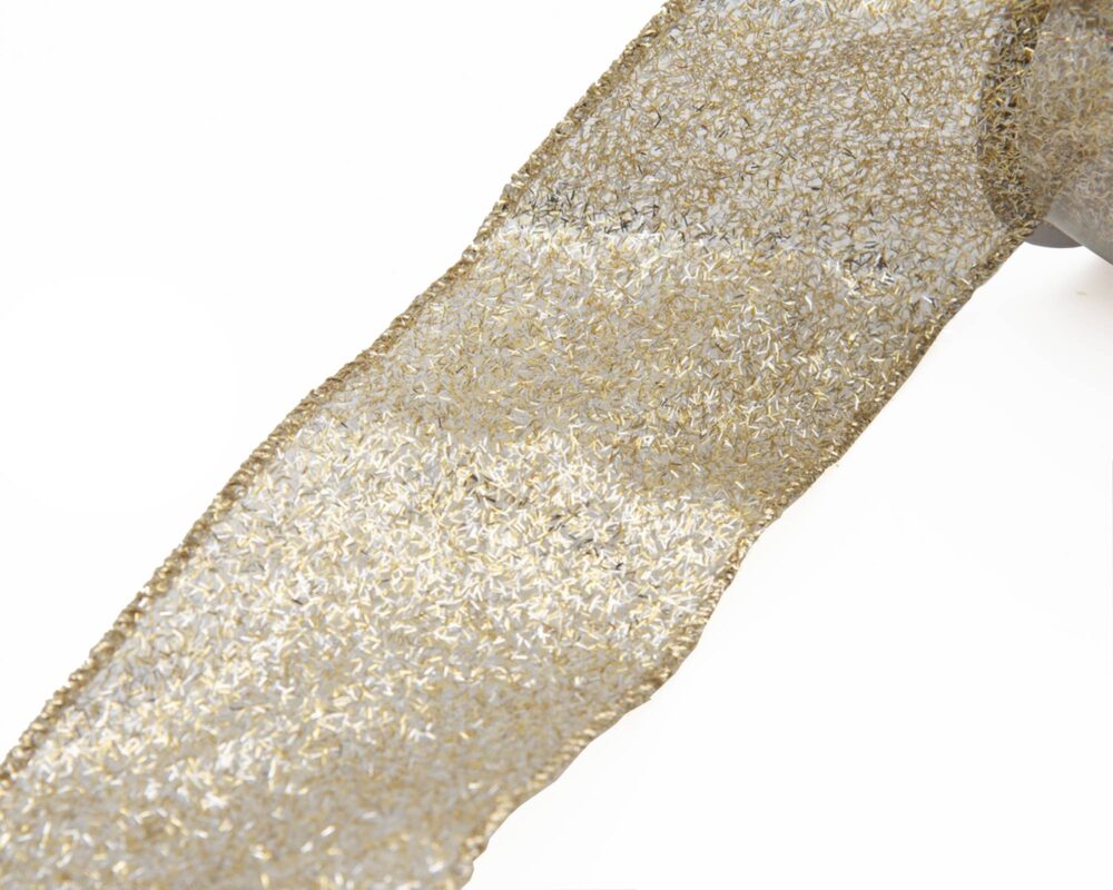 NASTRO 63MMX9MT RETE FINE GLITTER CHAMPA 72547010