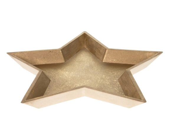 Piatto A Forma Di Stella In MDF Colore Oro – Dijk