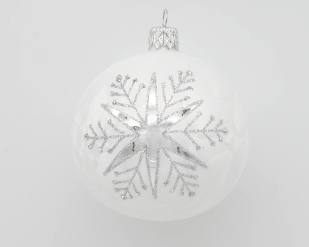 SFERA 70MM SNOWFLAKE BIANCO ARGENTO 72538492