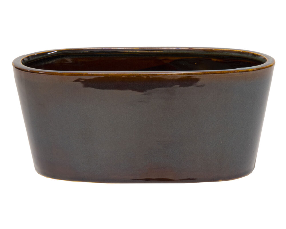 CACHEPOT OVALE CITY PLANTER BROWN 25X13.5X11 125559