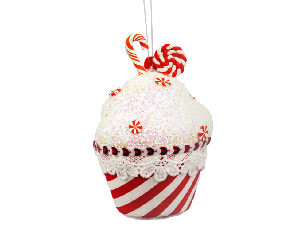 CUPCAKE C CANDY D8X13CM RIGHE BIAN ROSSO 72545562