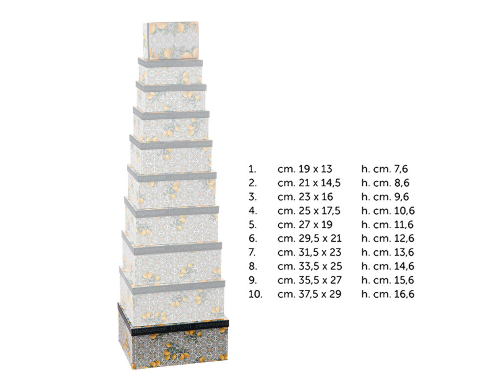Scatola Con Stampa Di Limoni - immagine 2