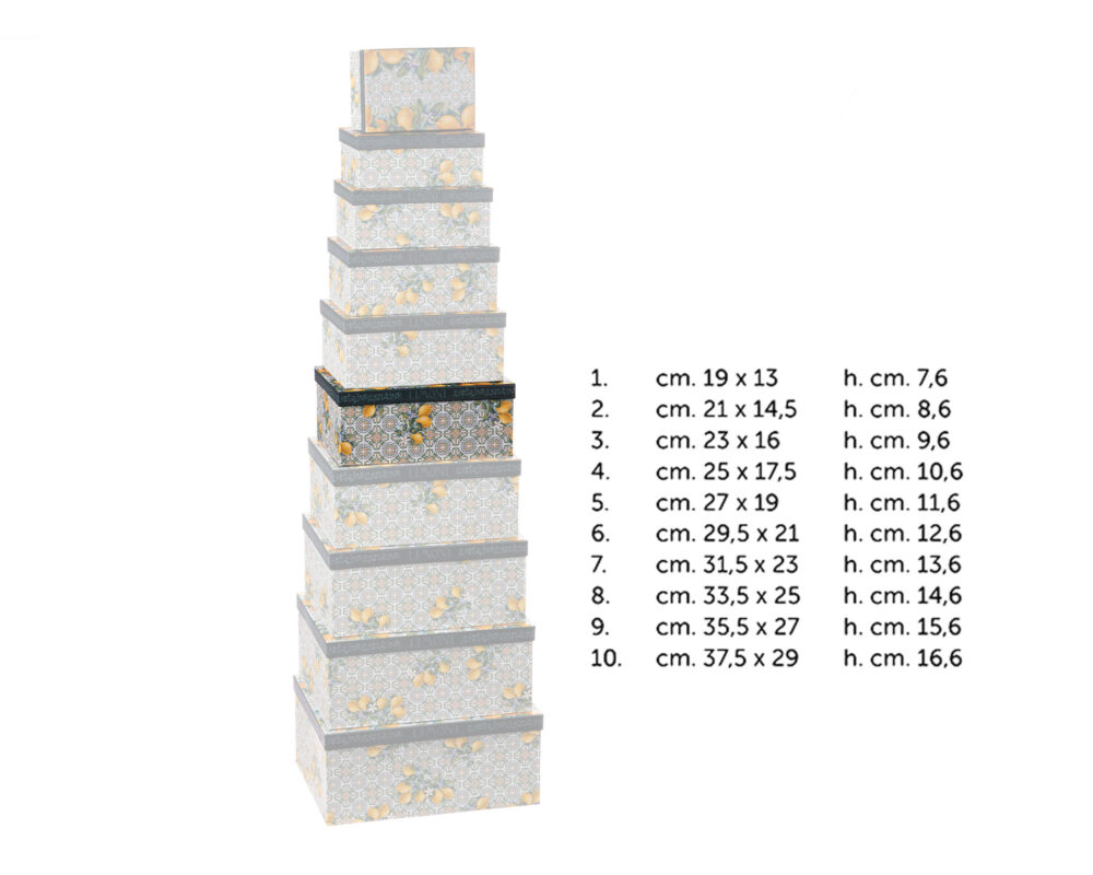 Scatola Con Stampa Di Limoni - immagine 2