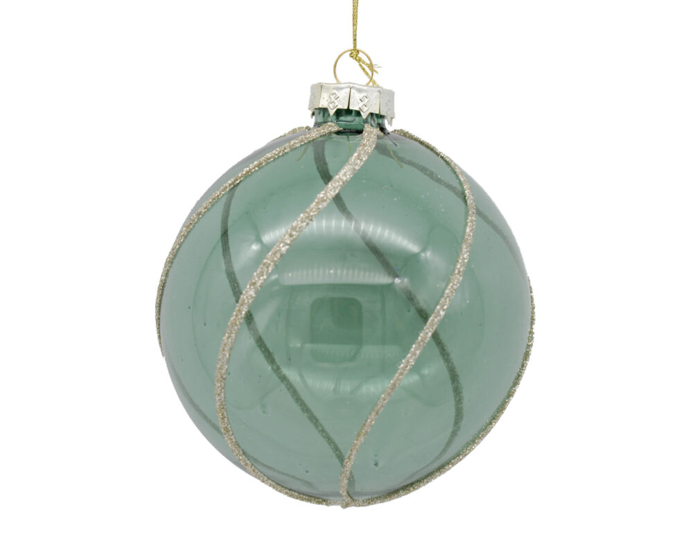 SFERA 100MM DECO GLITT CHAMP VERDE TRAS 72537290