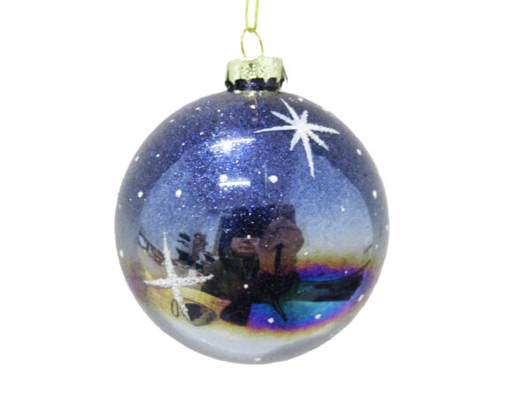 Decorazioni Da Appendere Sfera Di Natale Blu