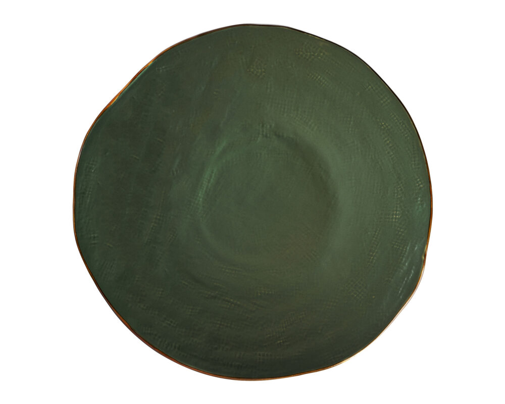 Piatto Piano Verde In Ceramica - immagine 2