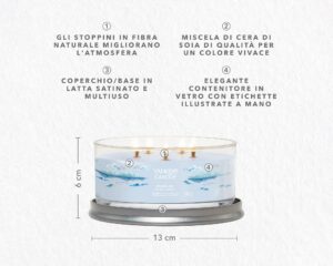 Candela a 5 stoppini Ocean Air Yankee Candle 340g