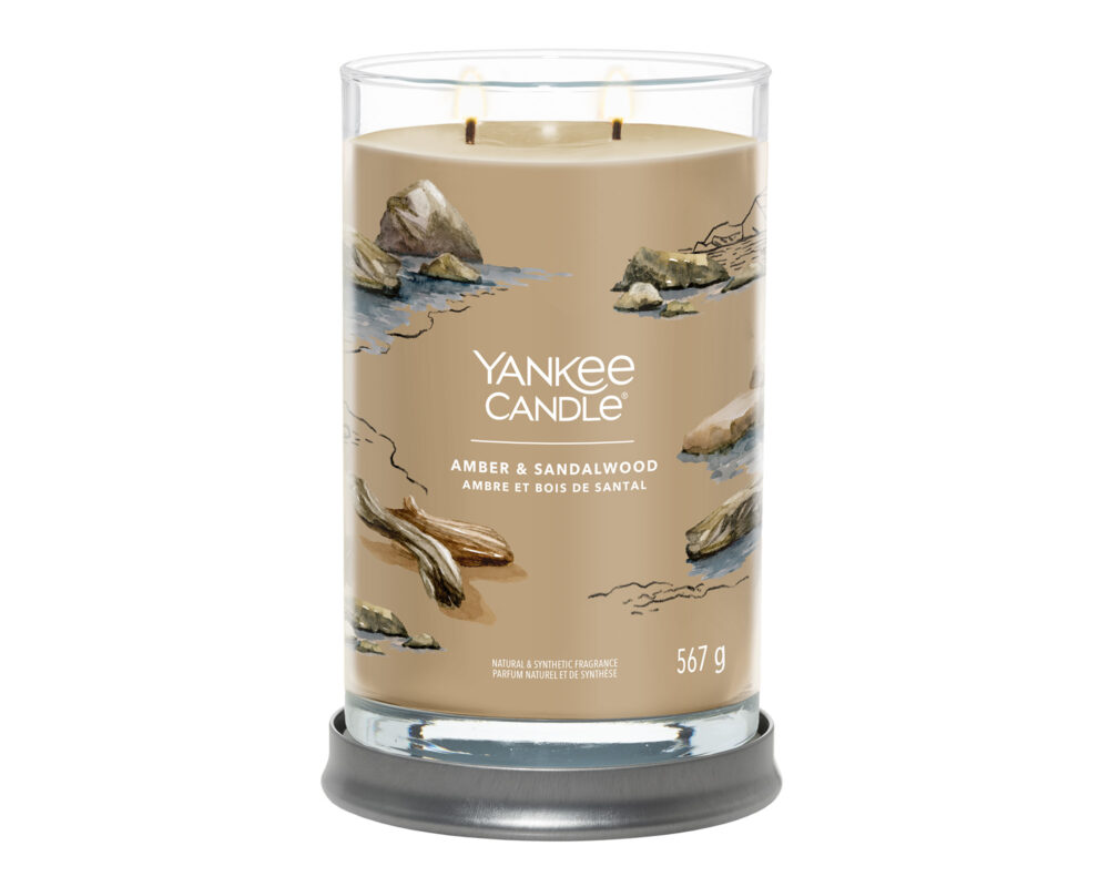 CANDELA TUMBLER GRANDE AMBER SANDALWOOD 1630050E 1 1