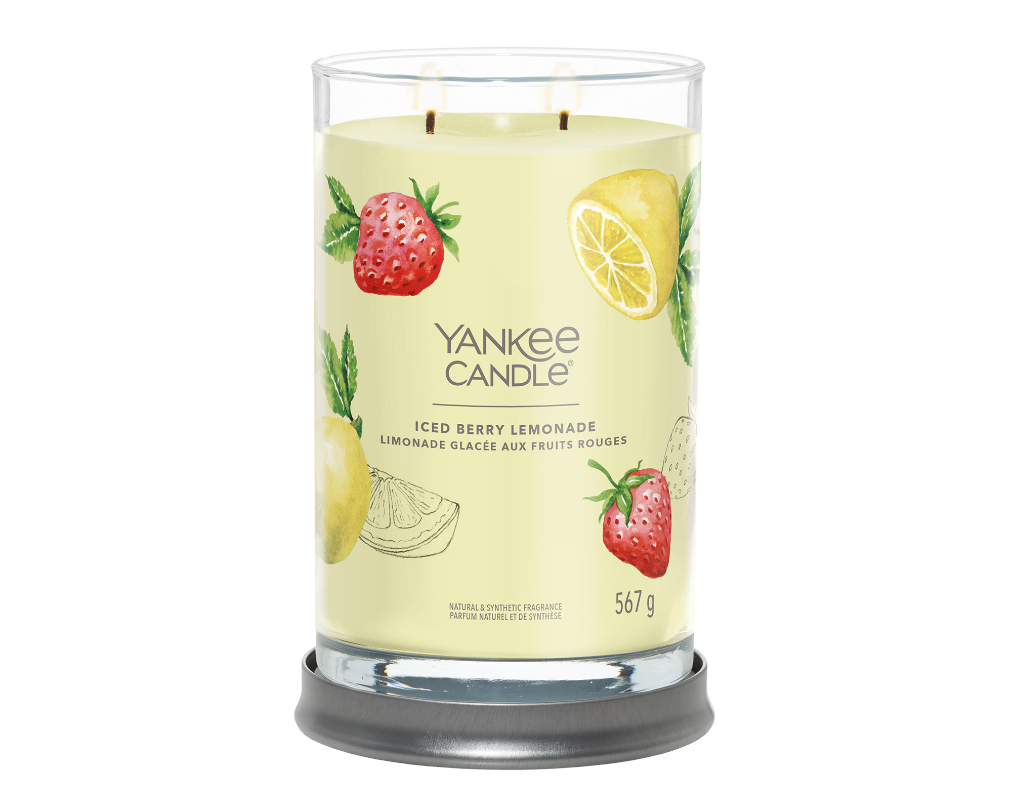 Yankee Candle - Candele votive in vetro - set da 3 - Iced Berry Lemonade ->