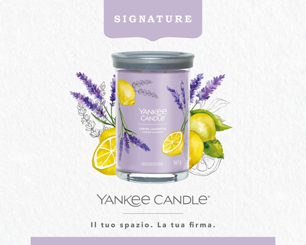 Candela Tumbler Grande Lemon Lavender - Yankee Candle - immagine 3