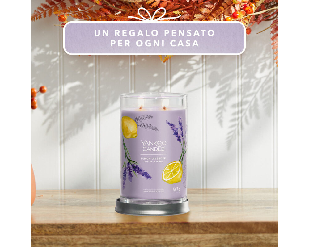 Candela Tumbler Grande Lemon Lavender - Yankee Candle - immagine 6