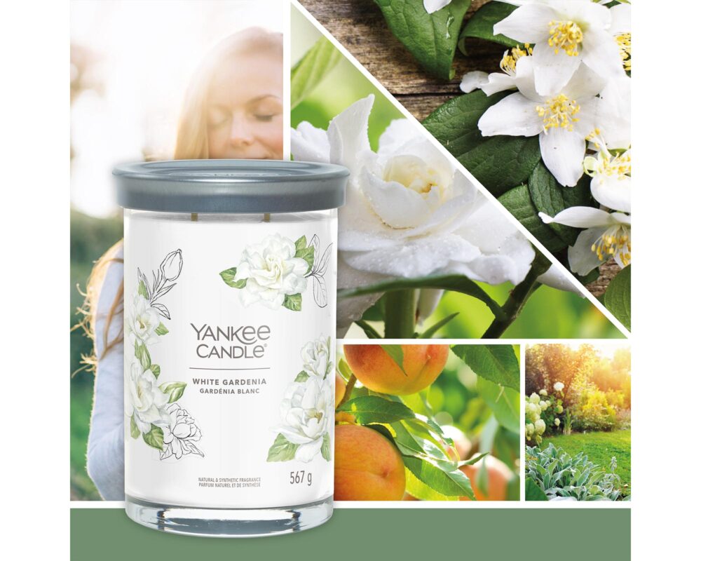 Candela Tumbler Grande White Gardenia - Yankee Candle - immagine 5