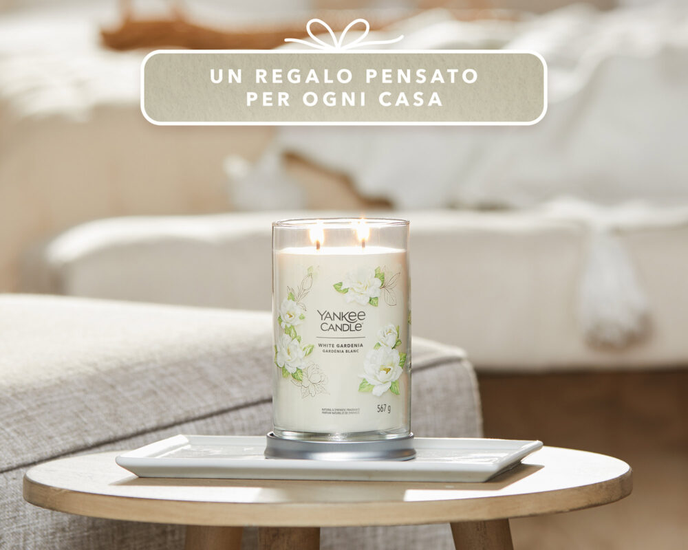 Candela Tumbler Grande White Gardenia - Yankee Candle - immagine 7