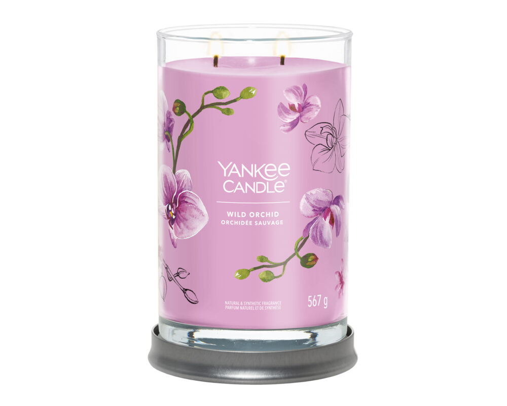 Candela Tumbler Grande Wild Orchid - Yankee Candle - immagine 2