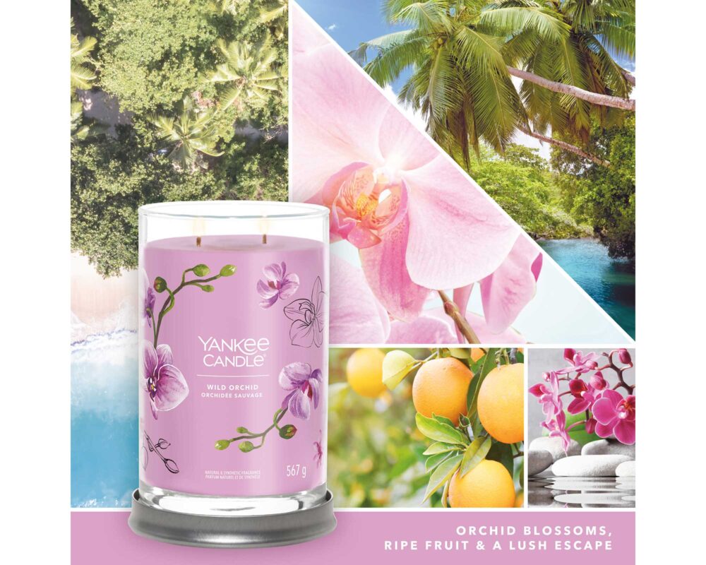 Candela Tumbler Grande Wild Orchid - Yankee Candle - immagine 5