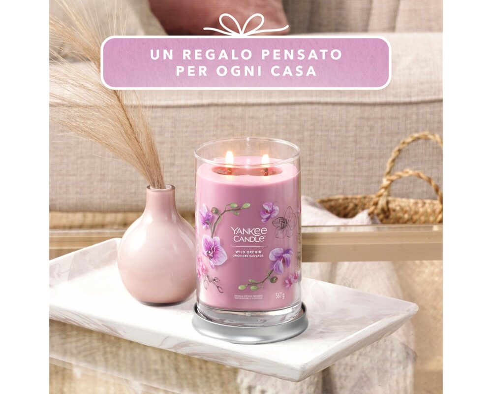 Candela Tumbler Grande Wild Orchid - Yankee Candle - immagine 7