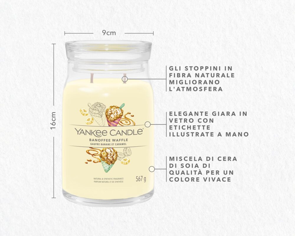 Giara Candela Grande Signature Banoffee Waffle - Yankee Candle - immagine 4