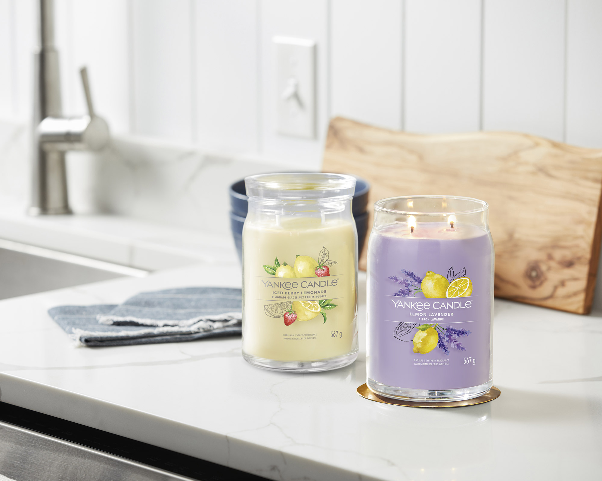 YANKEE CANDLE New look - *ICED BERRY LEMONADE* Candela in giara media -  Idea Casa Più