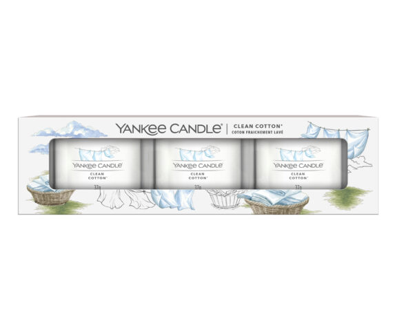 Set 3 Candela Voltiva Singola Clean Cotton – Yankee Candle